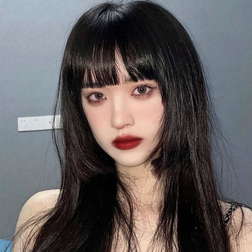 空气刘海伪娘风女装大佬长直发