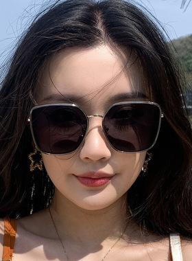 新款防紫外线伪娘太阳镜cos用品男扮女装大佬cd变装大脸显瘦眼镜