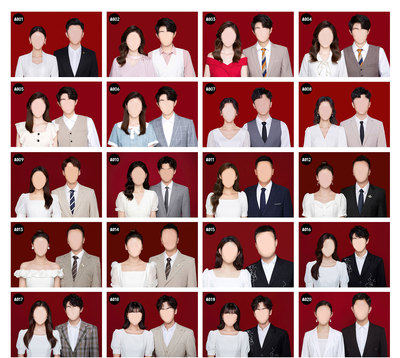 结婚证件照服装素材高清模版160款