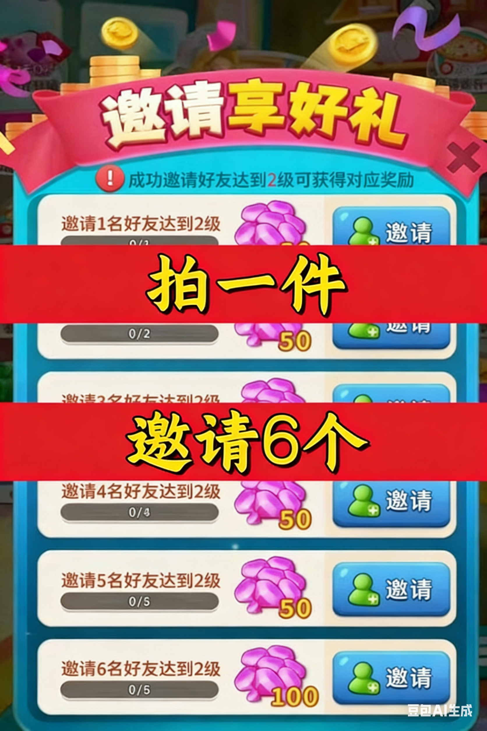 守护世界/改装大作战邀请好友新人新玩家新用户助力升2级微小程序