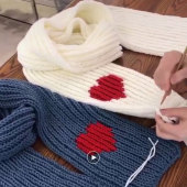 手编情人棉爱心围巾线8股牛奶棉粗毛线diy手工棒针编织毛线团针织