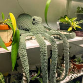 手工编织超大章鱼抱枕毛线钩针diy材料包自制ins风个性 办公摆件款