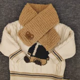 Коралловый шарф, плетеный клубок пряжи ручной работы, набор материалов, с медвежатами, DIY