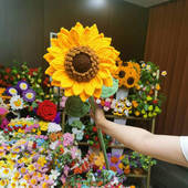 成品大向日葵花束手工编织diy制作个性 送男女朋友礼物太阳花花朵