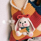 长耳兔钥匙包包挂件手工编织diy毛线送闺蜜男女朋友无聊打发时间