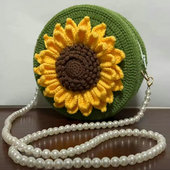 向日葵包材料手工编织diy毛线个性 制作亲手打发时间节日礼品斜跨
