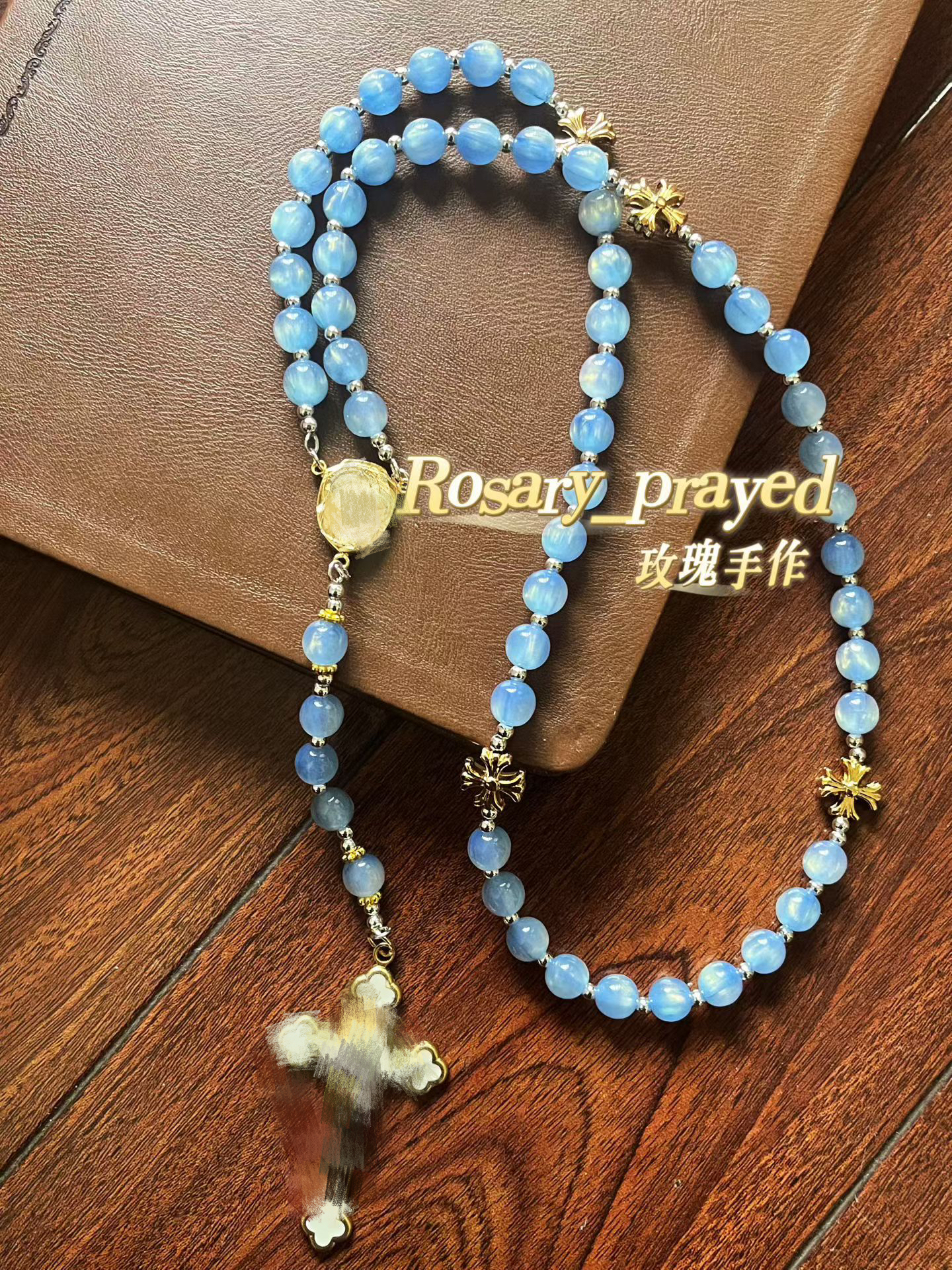 天然石玫瑰经念珠小众设计感爆款配饰