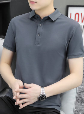 商务男士翻领短袖帅气休闲Polo衫