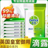 滴露卫生湿巾便携式 消毒湿纸巾儿童学生一次性餐具消毒用10片小包