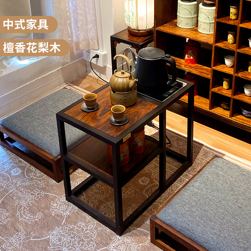 中式檀香花梨木茶桌客厅茶台小茶几实木茶桌