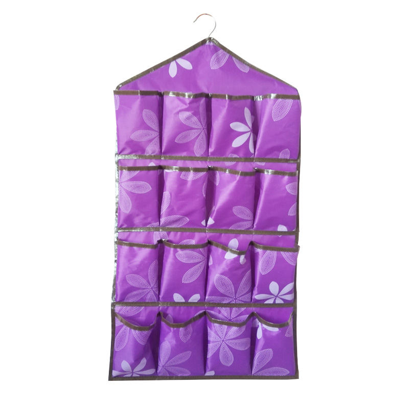 16格设计，小物件分类收纳整理，整洁有序，透明可视，拿取很方便　可挂在门后、墙壁、衣柜收纳琐碎小物　内裤、袜子、文具、小饰品等统统可收纳，收纳更多且不占空间