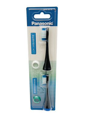 WEW09170K黑色松下电动牙刷EW-DC12 DC70 DC72 DC74替换刷头2支装