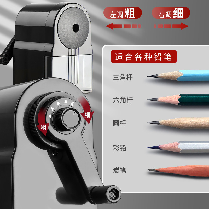 델리연필깎이 어린이 및 초등학생을 위한 수동식 연필깎이 연필깎이 자동심대패 연필깎이