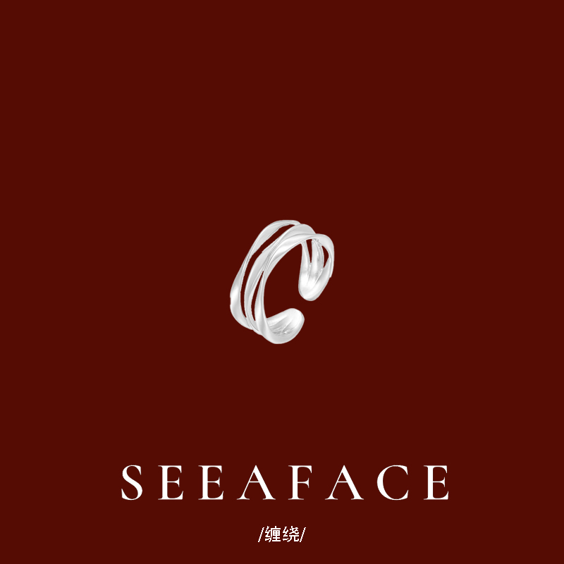 高级感简约线条戒指2025新款爆款