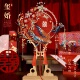非遗缠花团扇新娘结婚diy材料婚礼双面高级手工秀禾喜扇成品