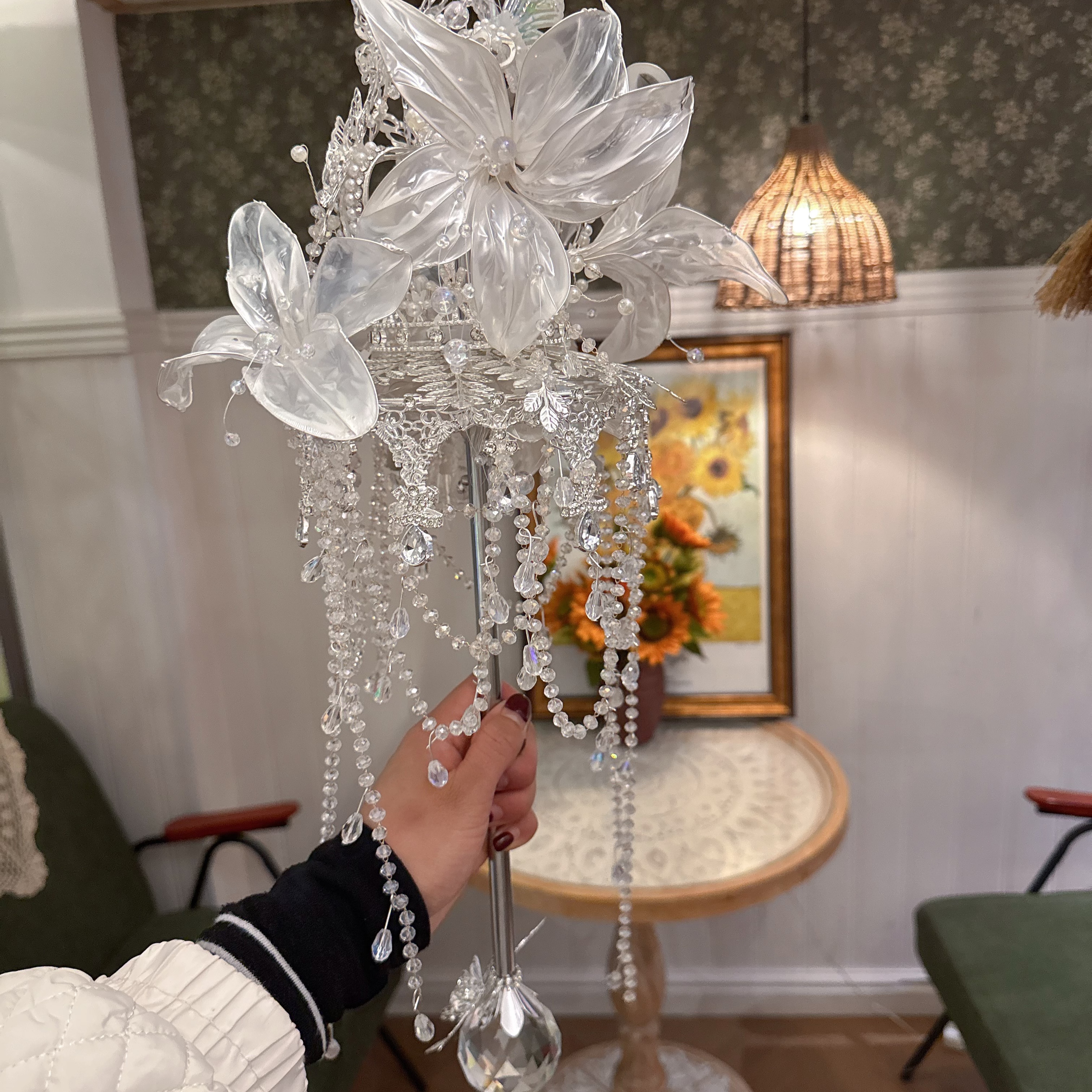 权杖手捧花婚礼新娘结婚新婚高级diy公主水晶成品重工材料婚纱