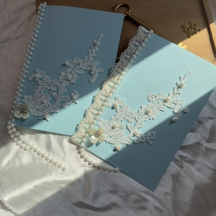 婚礼贺卡誓言卡宣言新郎新娘结婚宣言致辞本宣誓卡高级小清新简约