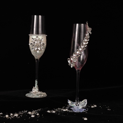 婚礼新人敬酒杯结婚一对diy材料包礼盒订婚创意自制小众高级感