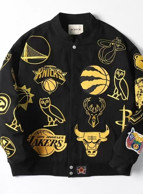 dudack科比湖人队标OVO DrakexNBA 杰夫·汉密尔顿TEAM ICONS夹克