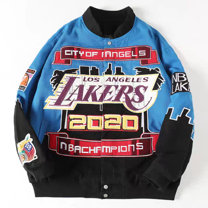 湖人科比夹克男女潮牌棒球服nba外套工装宽松纯棉长袖立领
