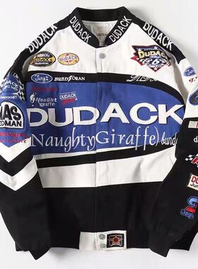 dudack秋冬欧美男女潮牌棒球服加厚学生夹克帅气街头加棒球服外套
