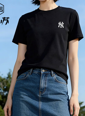 MLB新款纯色经典百搭防晒T恤舒适宽松休闲短袖男女同款3ATSB0263