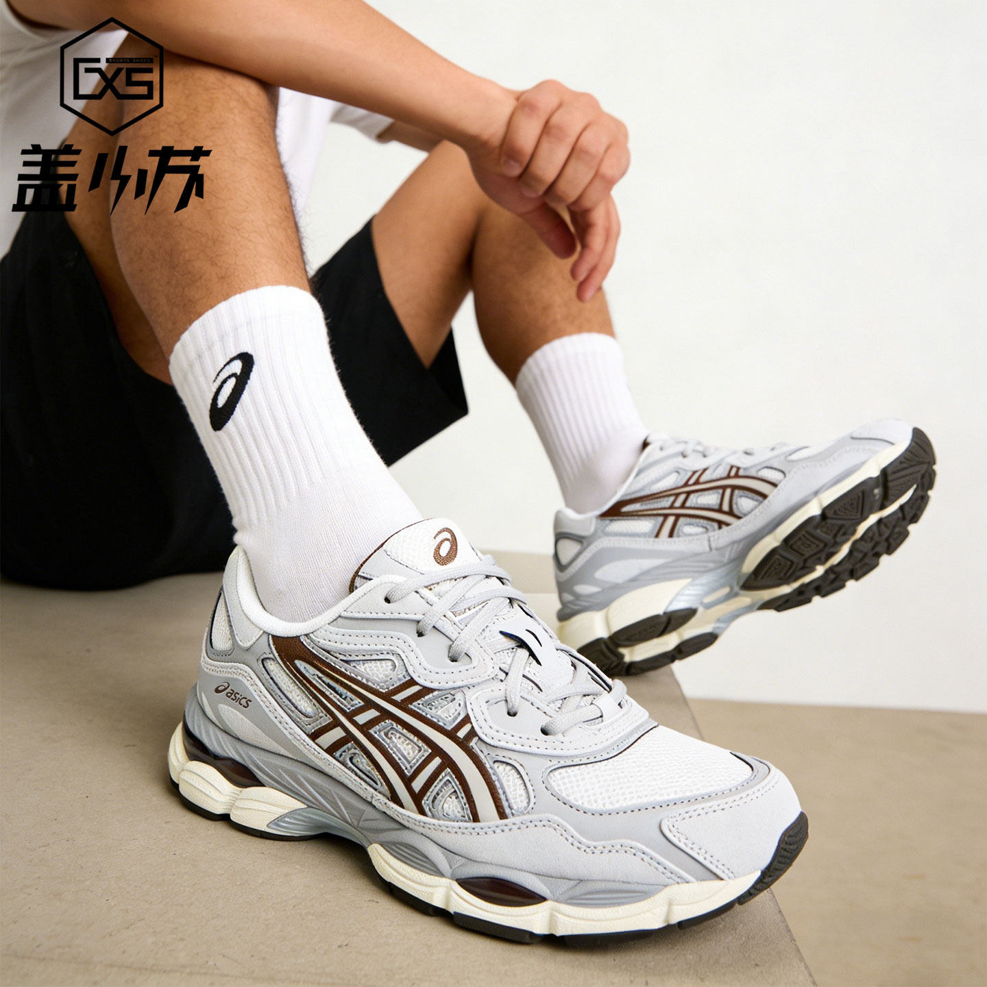 Asics亚瑟士GEL-NYC舒适防滑跑步鞋复古百搭运动鞋1203A383-114