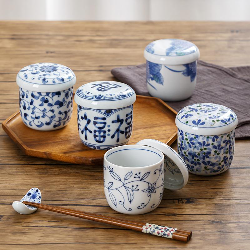 日本进口茶碗蒸盅高颜值陶瓷炖盅