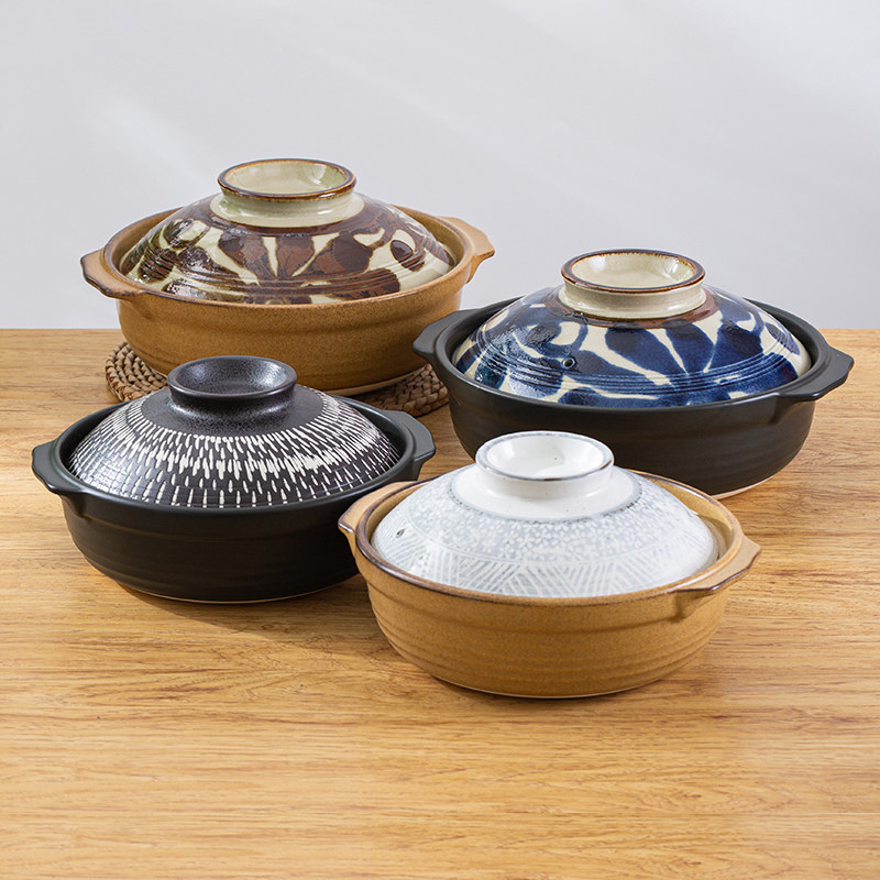 日本昭和砂锅炖锅进口家用燃气煤气耐高温煲汤煲粥煲仔饭日式土锅