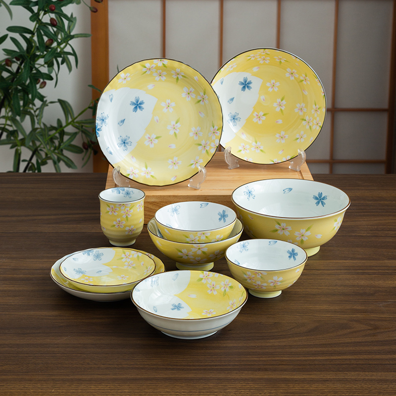 日本进口釉下彩京樱陶瓷餐具