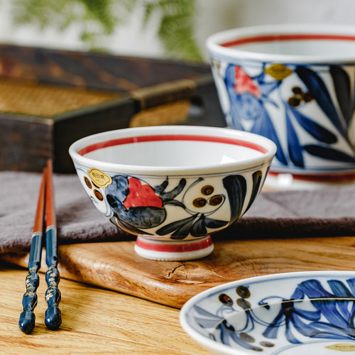 有田烧石榴唐草家用釉下彩餐具