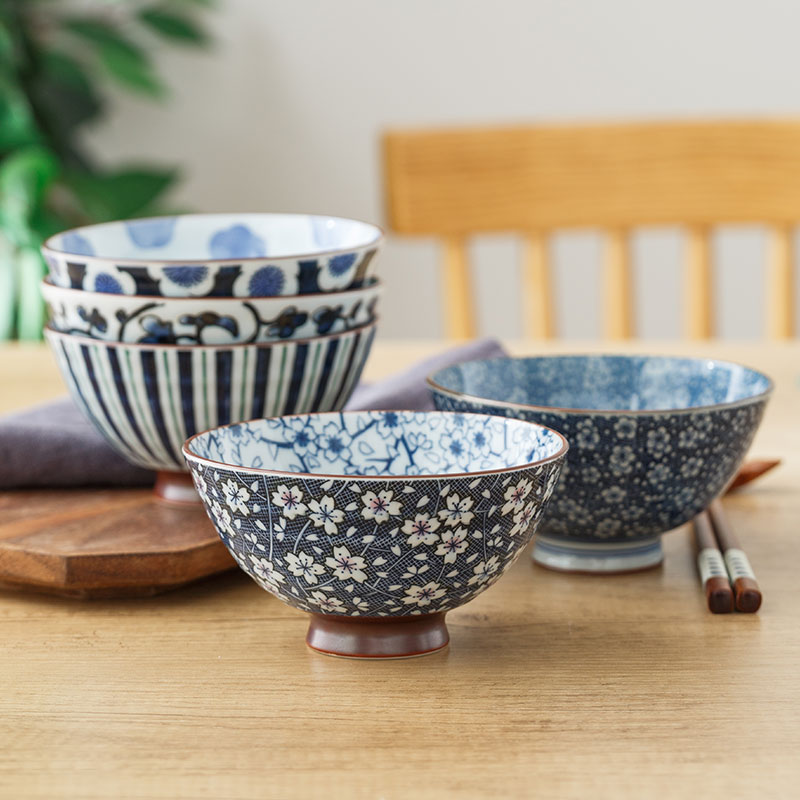 日本单个餐具釉下彩套装碗