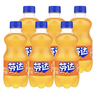 芬达经典300ml小瓶装碳酸饮料汽水无糖芬达可口可乐系列