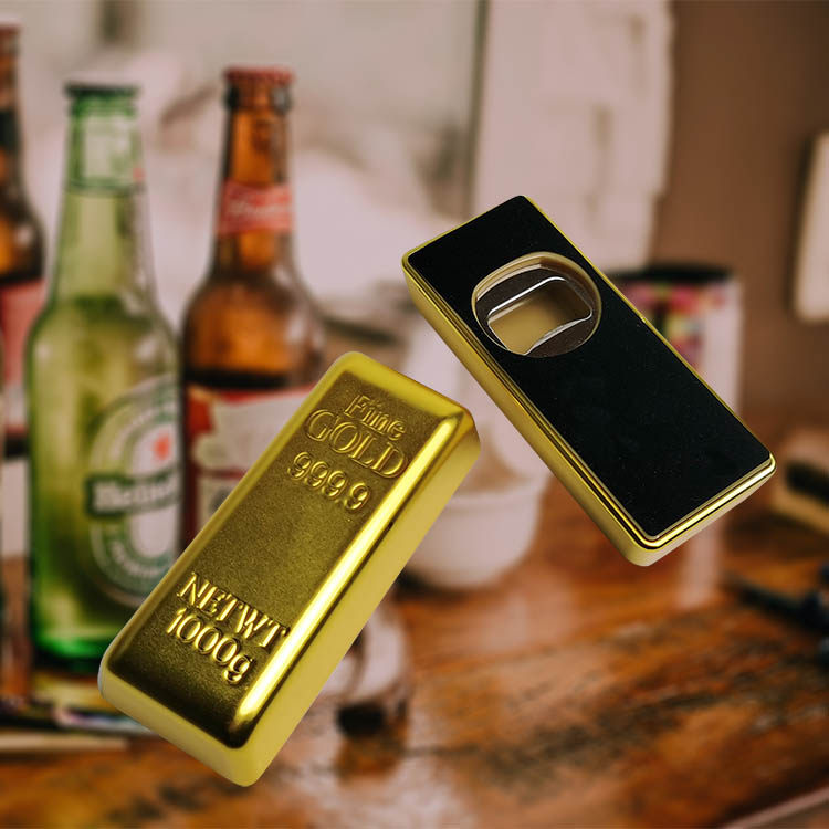 百世金块金砖磁力开瓶器啤酒起子仿真金块启瓶器趣味开酒器冰箱贴
