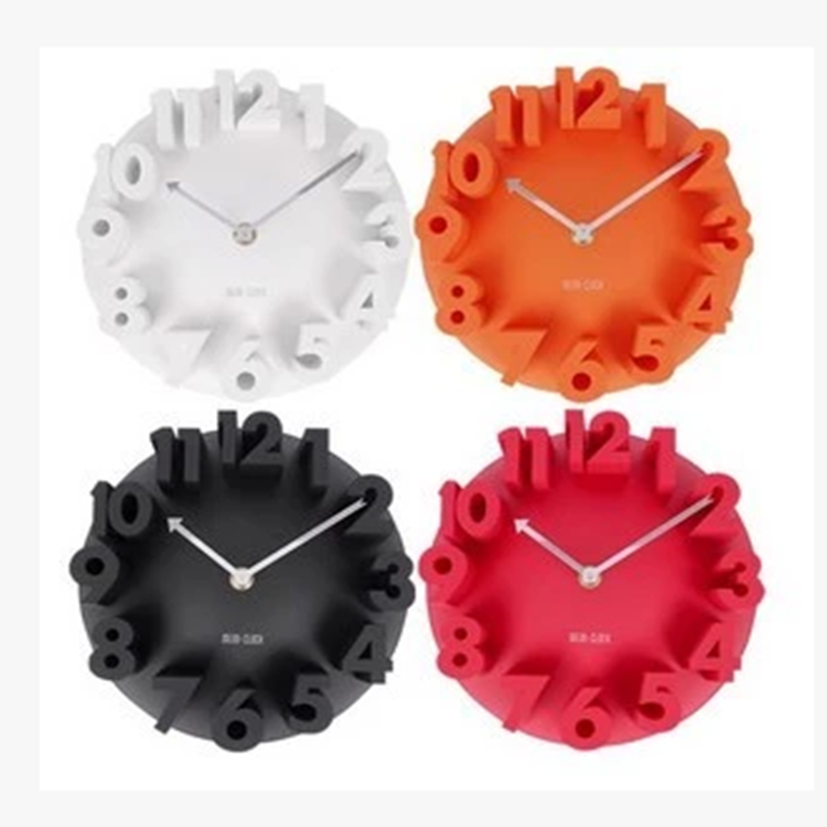 创意风三维立体浮雕数字客厅钟