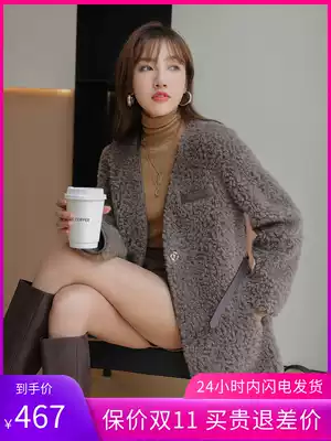 Mosi 2021 Winter New lamb fur coat medium and long version of grain sheep cutting wool one coat women