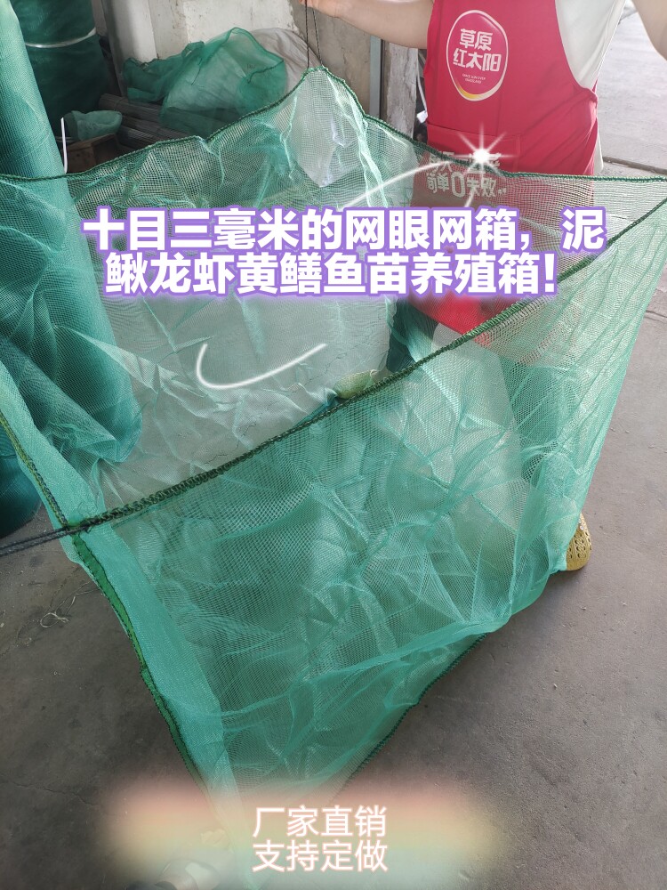 养鱼网箱养殖鱼网专用尼龙养箱鱼苗小渔网网袋网网兜黄鳝虾鳝鱼存