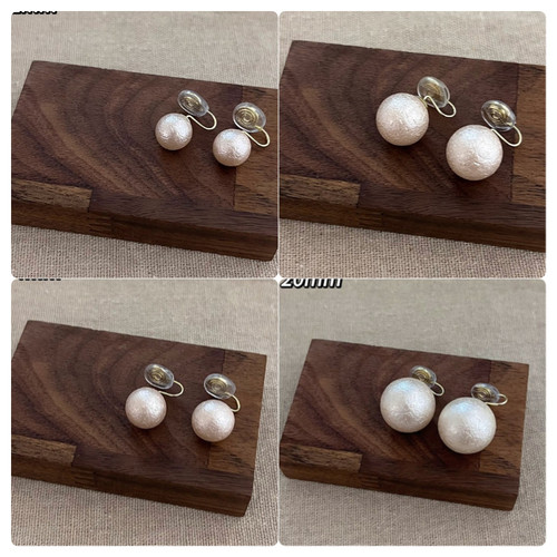 网红同款棉花珍珠蚊香盘耳夹女无耳洞2025新款爆款气质夸张夹耳环