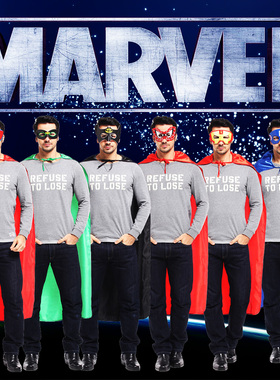 万圣节披风成人儿童漫威英雄美国队长超人蝙蝠侠蜘蛛钢铁侠服装男