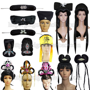 抖音新白娘子头饰小青假发头套许仙法海帽子年会表演男生反串道具