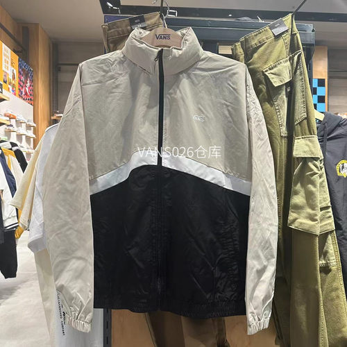 外套拼接休闲男子薄夹克VANS