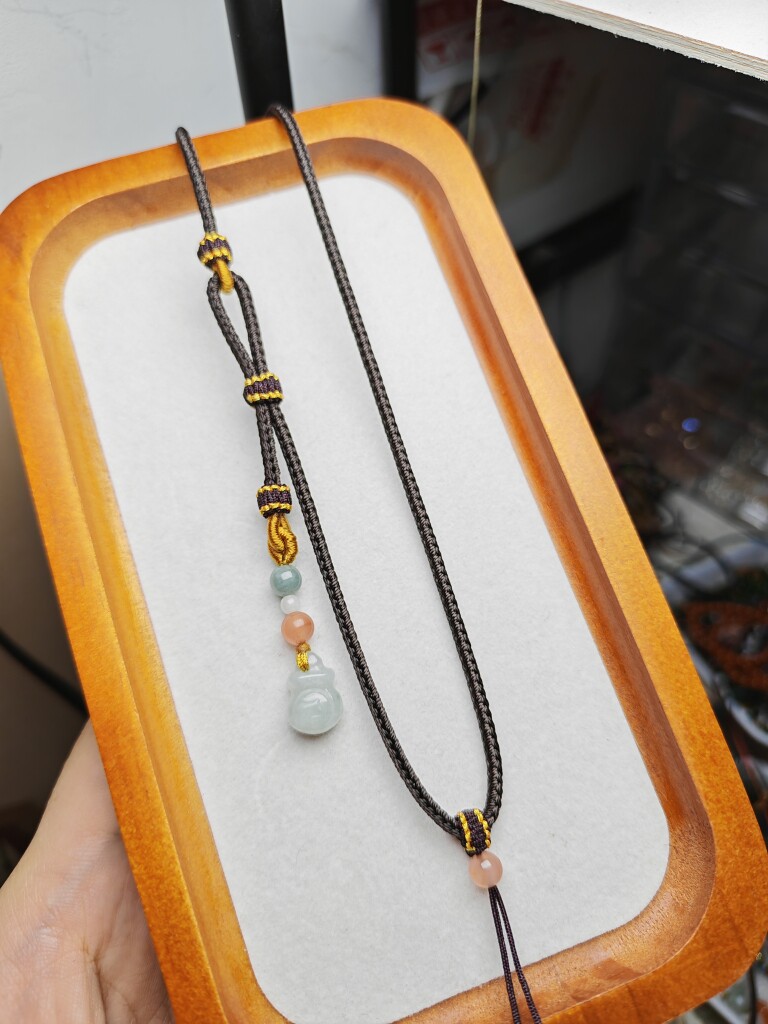 手工编织吊坠挂绳平安扣绳子和田玉翡翠黄金蜜蜡挂坠绳项链绳子女