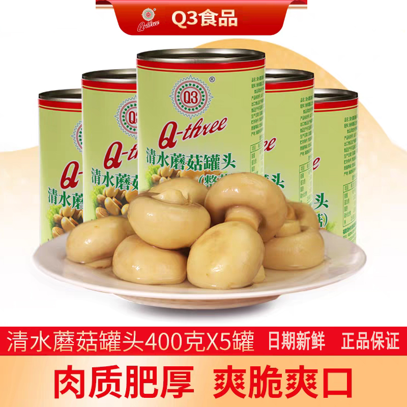 Q3白蘑菇罐头400克*5罐装