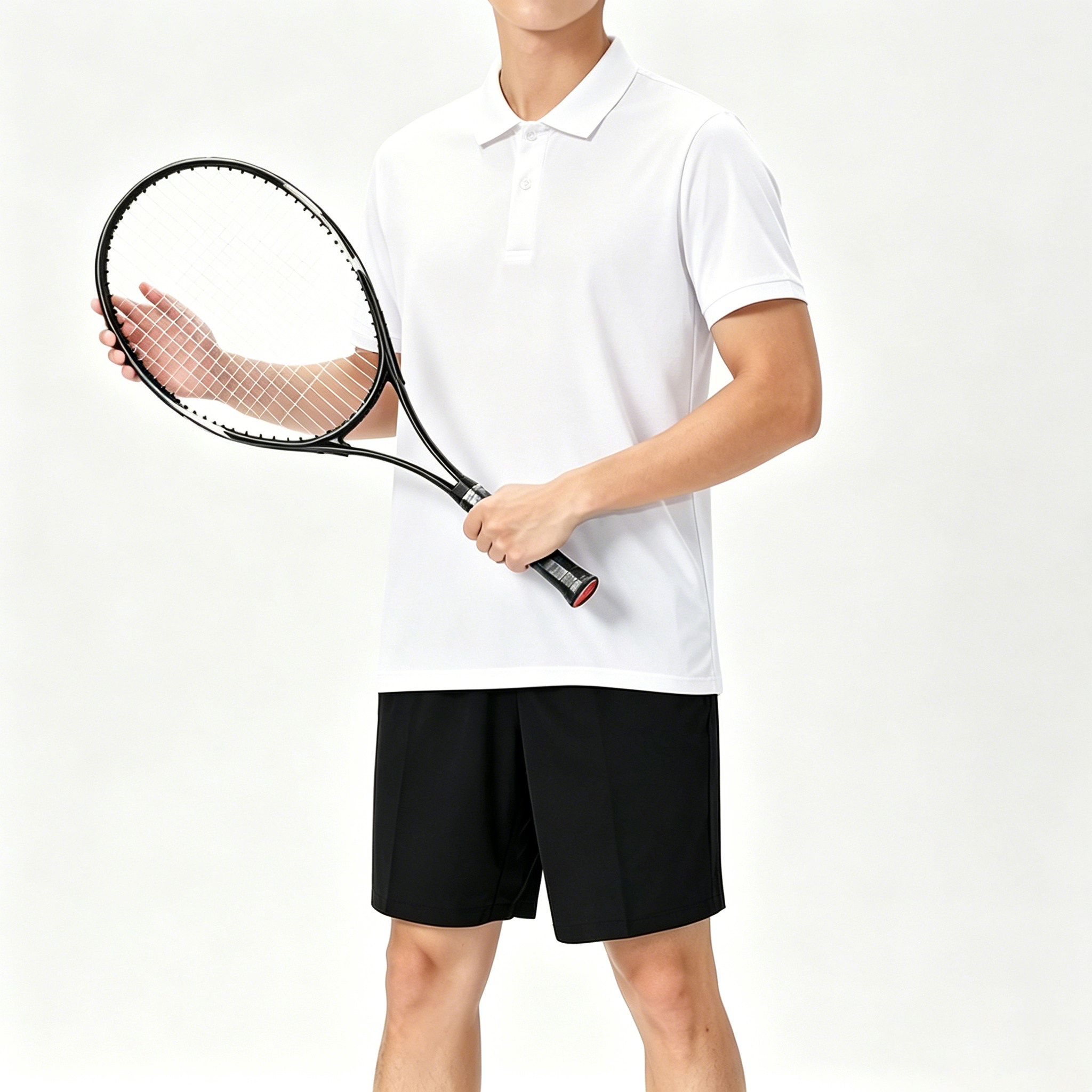 简约西装短裤男款韩版直筒西服中裤男夏季休闲五分西裤男Polo套装