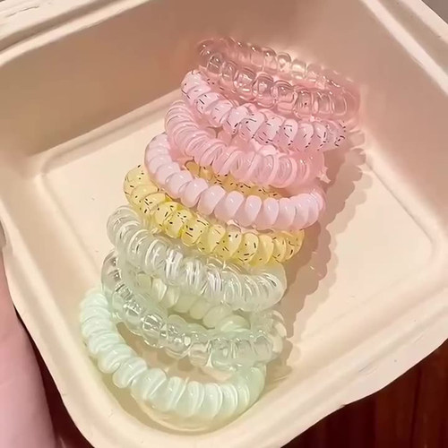 高品质葡萄椰椰波点电话线发圈清