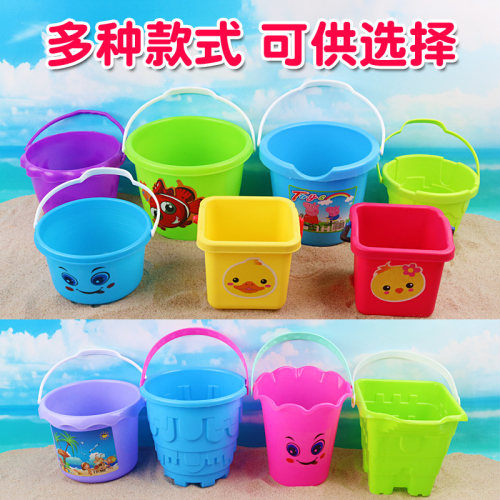儿童玩具桶塑料桶小孩沙滩玩具桶钓鱼桶宝宝海边玩沙挖沙铲子工具