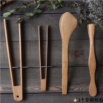 木质烧烤夹食品夹子厨房木质菜夹油炸竹夹木家用点心炒菜牛排夹