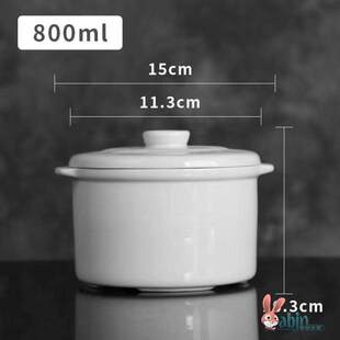 炖盅隔水炖家用瓦罐汤煨汤商用一人蒸蛋带盖子炖罐陶瓷罐炖汤煲93