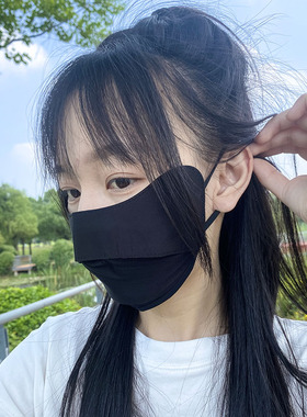 夏季女士冰丝防晒面罩脸遮阳开口