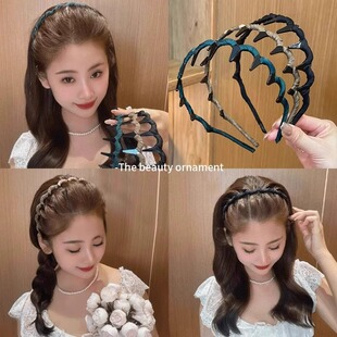 带齿波浪发箍刘海碎发整理神器发卡女2025新款 增高颅顶不勒头头箍